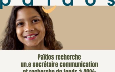 Païdos recherche un.e secrétaire communication et recherche de fonds