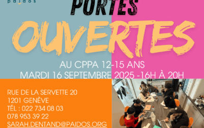 Portes ouvertes au CPPA 12-15 ans le 16 septembre de 16h. à 20h.